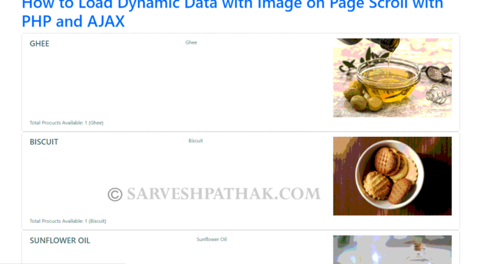 How to Load Dynamic Data with Image on Page Scroll with PHP and AJAX
