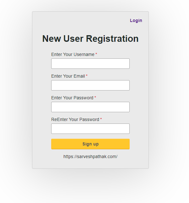 User Login and Registration in PHP